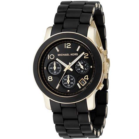 michael kors runway black watch|michael kors runway chronograph.